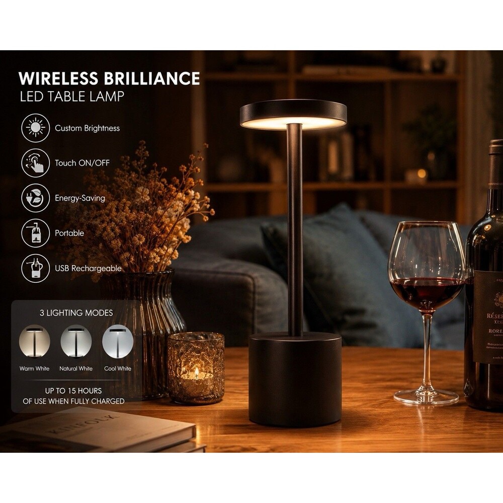 Tzumi Wireless Brilliance LED Table Lamp